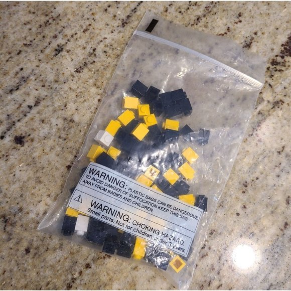 LEGO Bricks 1X1 Black Yellow White Building Pieces Bricks Lot - Picture 1 of 4